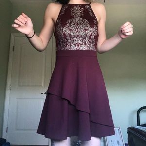 Burgundy Homecoming dress